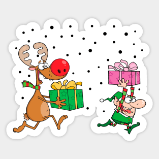 Matching Ugly Christmas Sweater Sticker